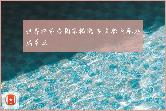 世界杯举办国家揭晓 多国联合承办成看点